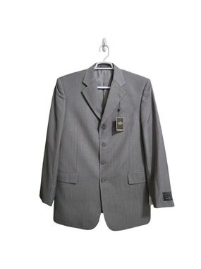 Vanetti NWT Gray Pinstripe Single Breasted Blazer Sz 42L